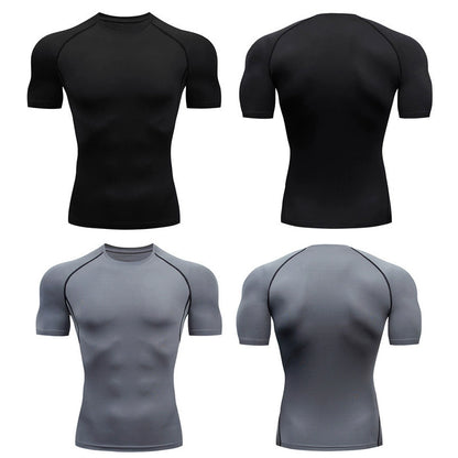 Pro Men's Compression Base Layer Short-Sleeve Sports T-shirt