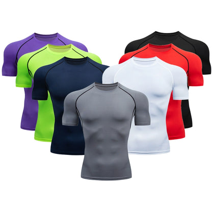 Pro Men's Compression Base Layer Short-Sleeve Sports T-shirt